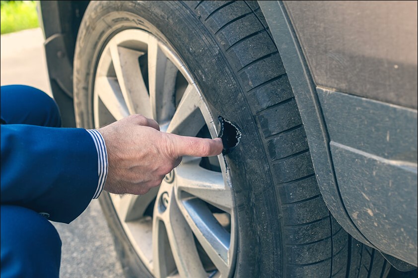 What to do if your tires have been slashed